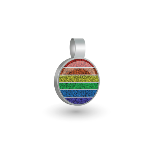 Small Circle Rainbow Pet Tag SKU: 315 (Sold in Pack of 5)