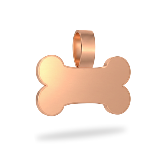 Large Bone Rose Gold Pet Tag - SKU: 104 (Sold in Pack of 5)