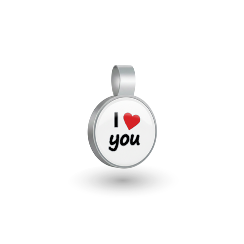Small Circle I love You Pet Tag SKU: 355 (Sold in Pack of 5)