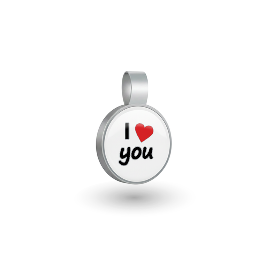 Small Circle I love You Pet Tag SKU: 355 (Sold in Pack of 5)