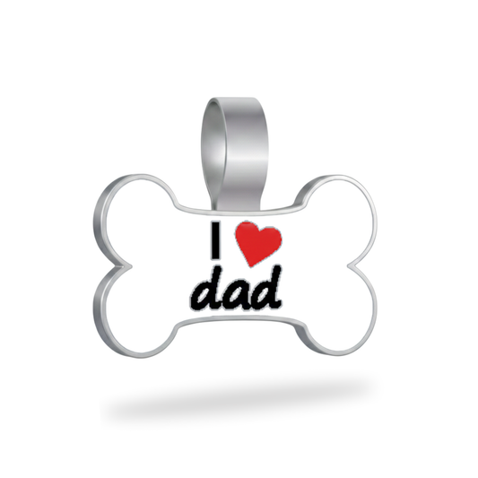 Large Bone I love Dad Pet Tag SKU: 374 (Sold in Pack of 5)