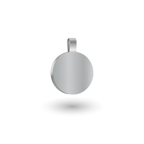 Small Circle Silver Pet Tag SKU: 125 (Sold in Pack of 5)