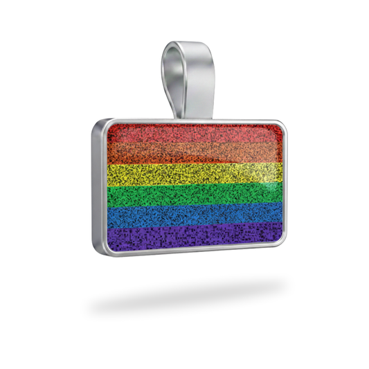 Large Rectangle Rainbow Pet Tag SKU: 310 (Sold in Pack of 5)