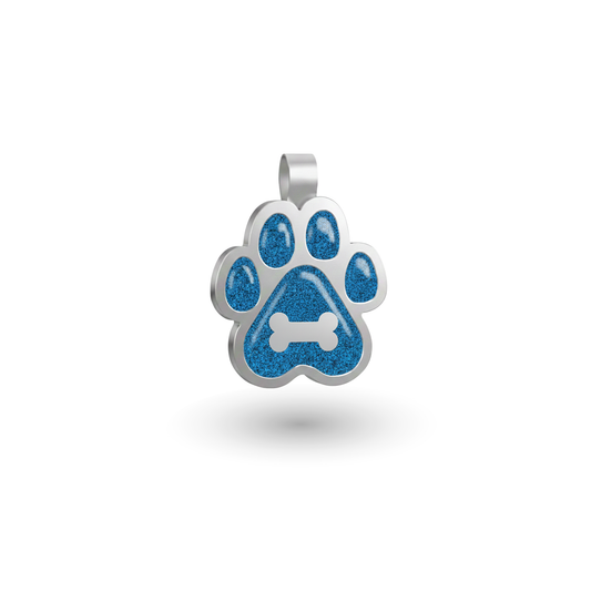 Small Paw Blue Bone Pet Tag SKU: 176 (Sold in Pack of 5)