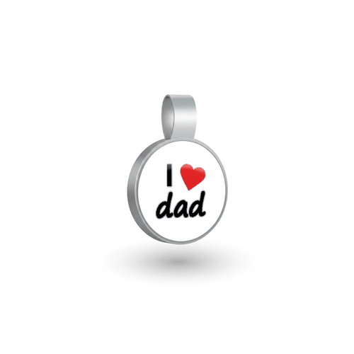 Small Circle I love Dad Pet Tag SKU: 375 (Sold in Pack of 5)