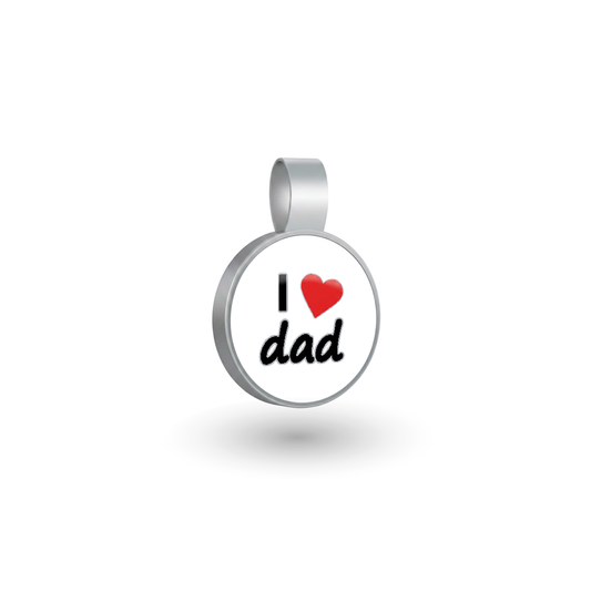 Small Circle I love Dad Pet Tag SKU: 375 (Sold in Pack of 5)