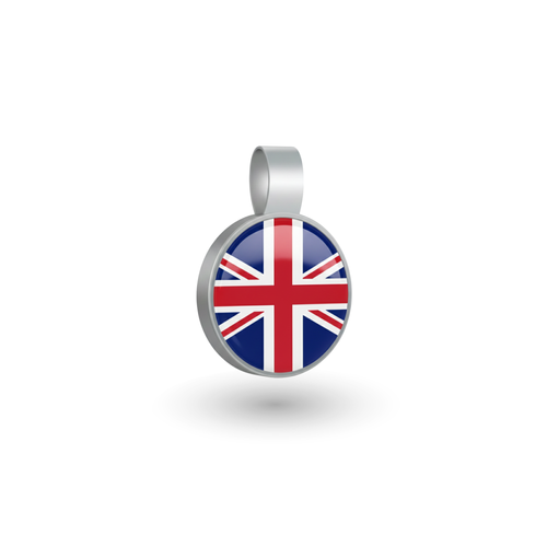 Small Circle UK Flag Pet Tag SKU: 385 (Sold in Pack of 5)