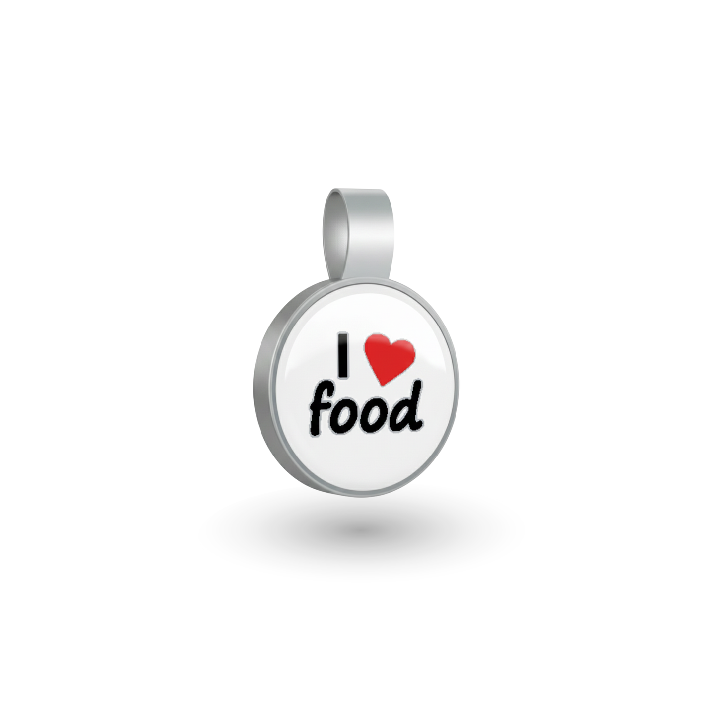 Small Circle I love Food Pet Tag SKU: 345 (Sold in Pack of 5)
