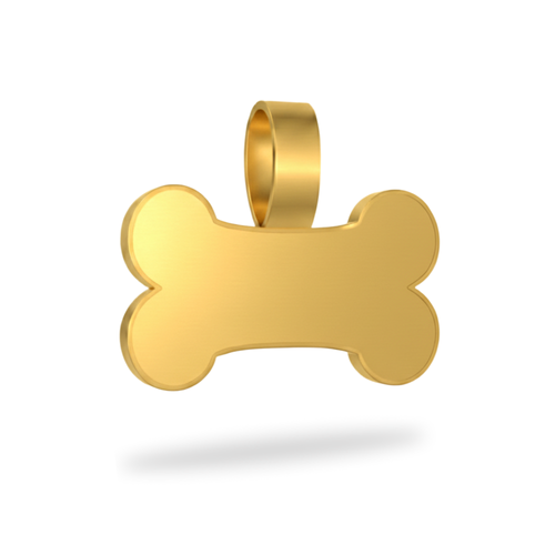 Large Bone Gold  Pet Tag  - SKU: 114 (Sold in Pack of 5)