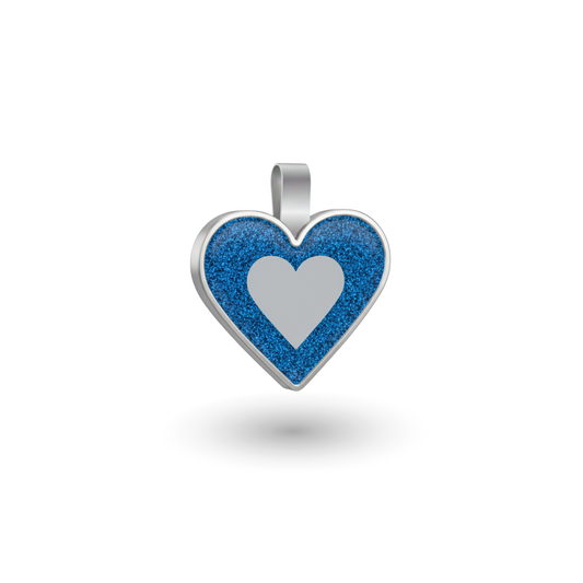 Small Heart  Blue Pet Tag SKU: 167 (Sold in Pack of 5)