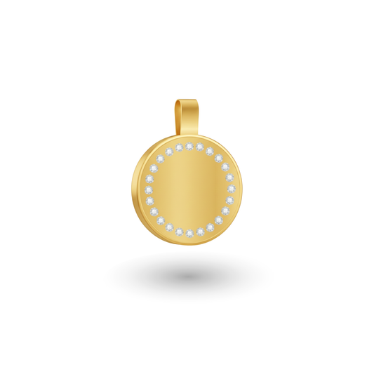 Small Circle Gold Pet Tag SKU: 135 (Sold in Pack of 5)