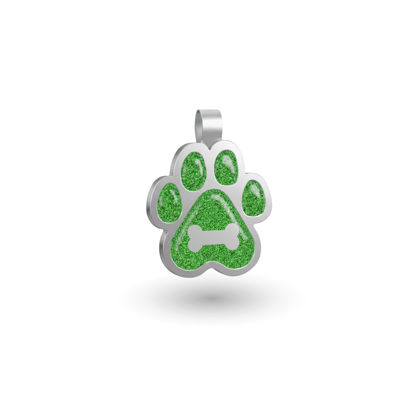 Small Paw Green Bone Pet Tag  SKU: 206 (Sold in Pack of 5)