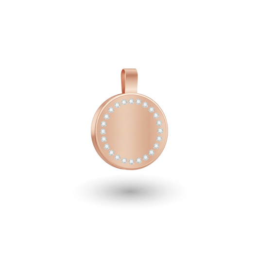 Small Circle Rose Gold Pet Tag  SKU: 145 (Sold in Pack of 5)