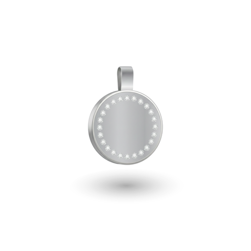 Small Circle Silver Pet Tag SKU: 155 (Sold in Pack of 5)