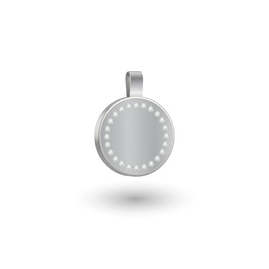 Small Circle Silver Pet Tag SKU: 155 (Sold in Pack of 5)