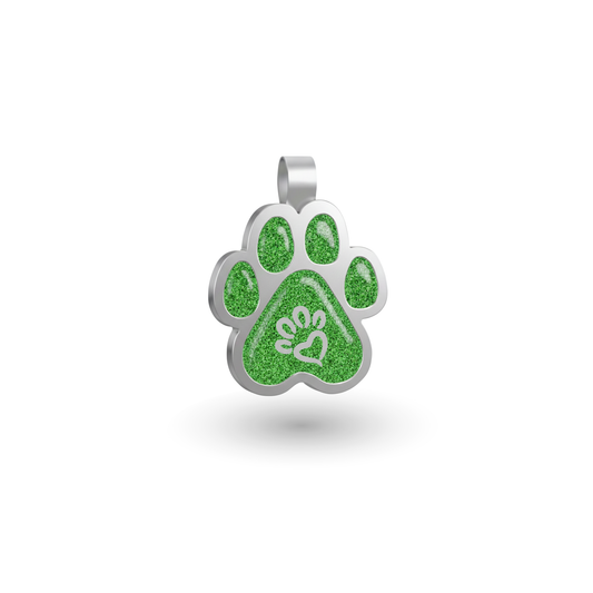 Small Paw Green Pet Tag SKU: 216 (Sold in Pack of 5)