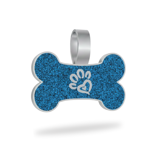 Large Bone Blue Pet Tag - SKU: 184 (Sold in Pack of 5)