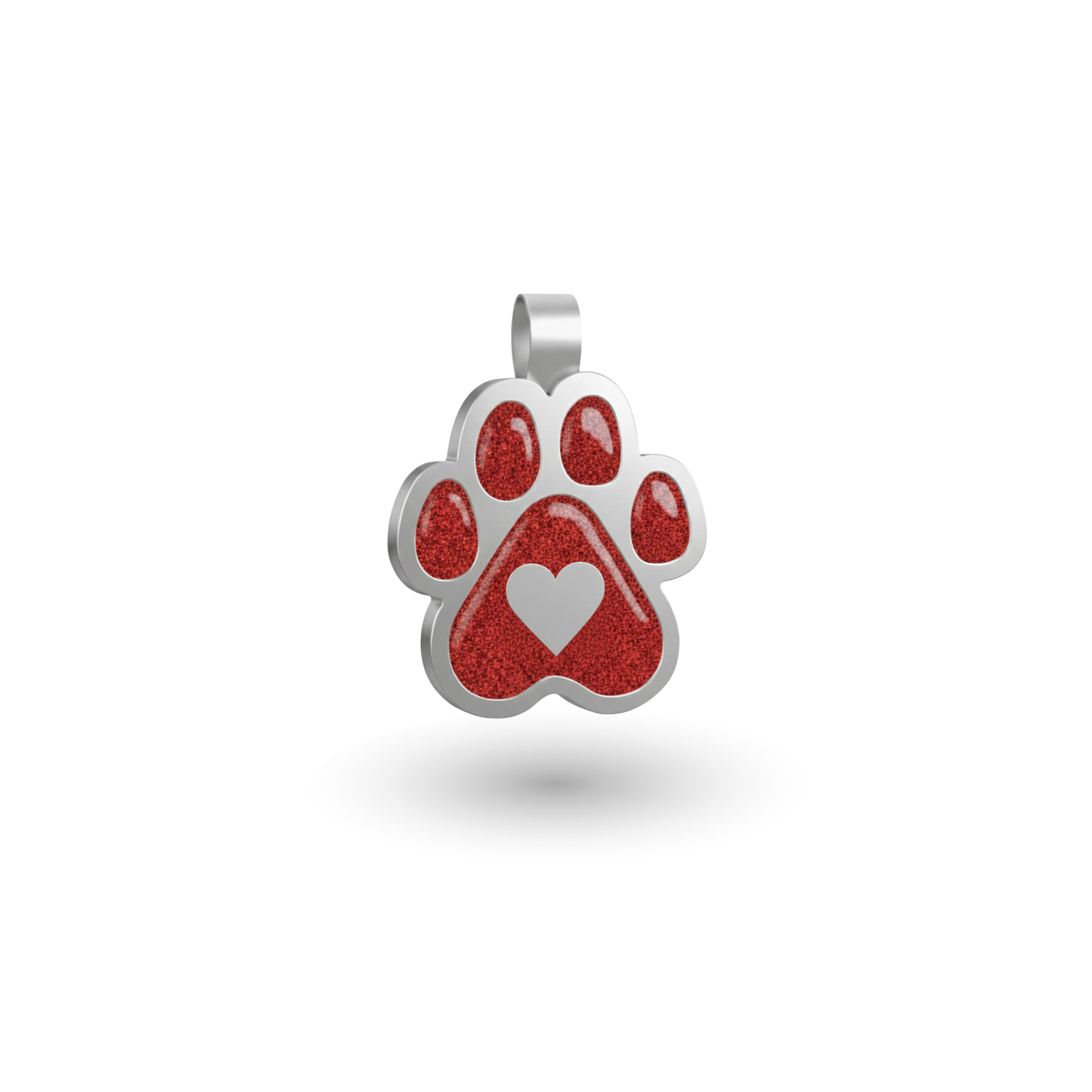 Small Paw Red Heart Pet Tag SKU: 226 (Sold in Pack of 5)
