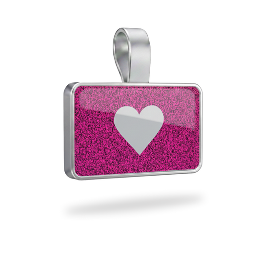 Large Rectangle  Purple  Heart Pet Tag SKU: 250 (Sold in Pack of 5)