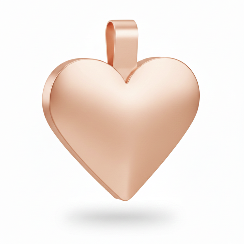 Large Heart Rose Gold Pet Tag  SKU: 102 (Sold in Pack of 5)