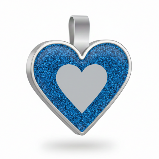 Large Heart Shape  Blue Pet Tag  SKU: 162 (Sold in Pack of 5)