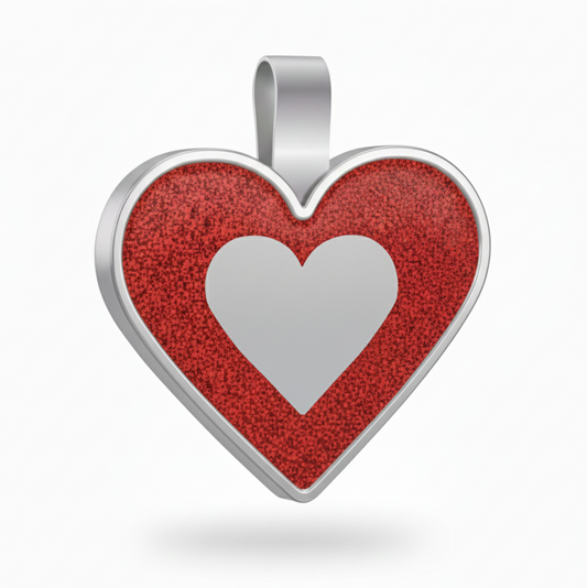 Large Heart Red Heart Pet Tag SKU: 222 (Sold in Pack of 5)