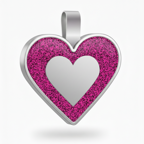 Large Heart Purple Pet Tag SKU: 252 (Sold in Pack of 5)