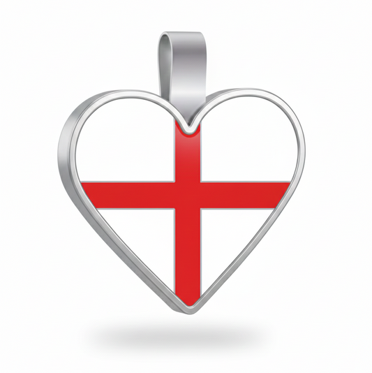 Large Heart England Pet Tag SKU: 392 (Sold in Pack of 5)