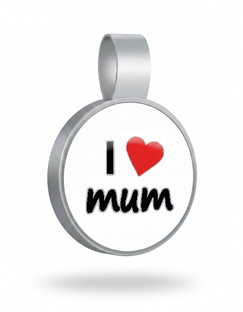 Large Circle I love Mum Tag - SKU: 361 (Sold in Pack of 5)