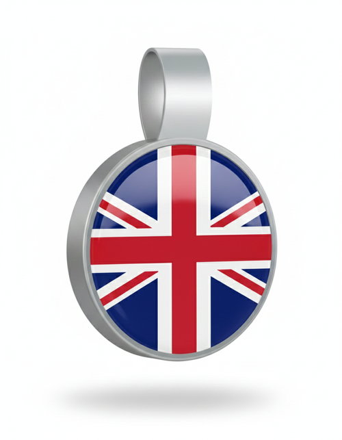 Large Circle UK Flag Tag - SKU: 381 (Sold in Pack of 5)