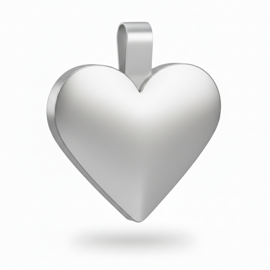 Large Heart Silver Pet Tag  SKU: 122 (Sold in Pack of 5)