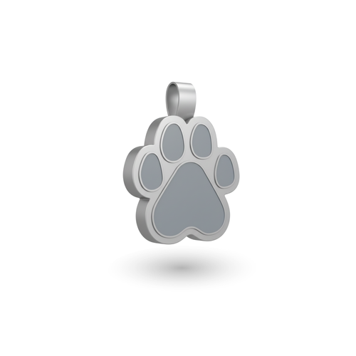 Small Paw Silver Pet Tag SKU: 126 (Sold in Pack of 5)