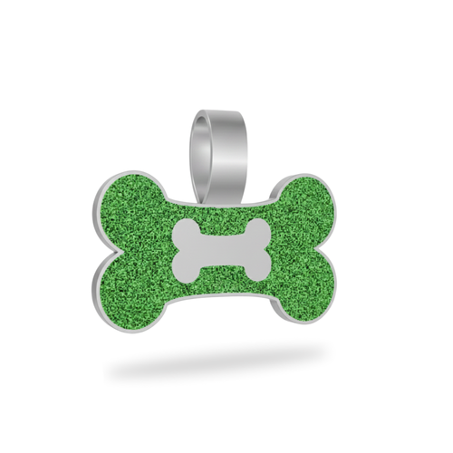 Large Bone Green Pet Tag SKU: 204 (Sold in Pack of 5)