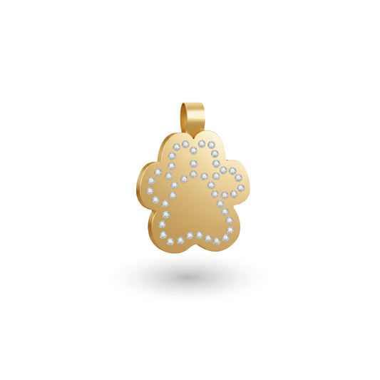 Small Paw Gold Pet Tag SKU: 136 (Sold in Pack of 5)