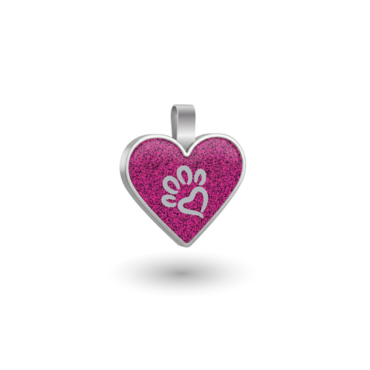 Small  Heart Purple Paw Pet Tag SKU: 277 (Sold in Pack of 5)