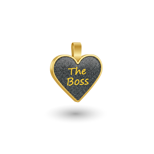 Small Heart The Boss Pet Tag SKU: 287 (Sold in Pack of 5)