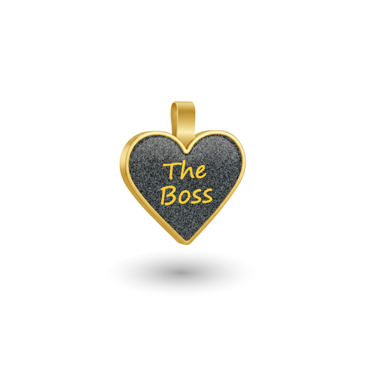 Small Heart The Boss Pet Tag SKU: 287 (Sold in Pack of 5)