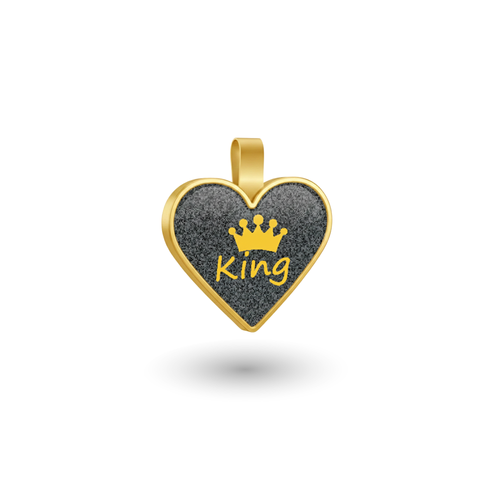 Small Heart King Pet Tag SKU: 297 (Sold in Pack of 5)