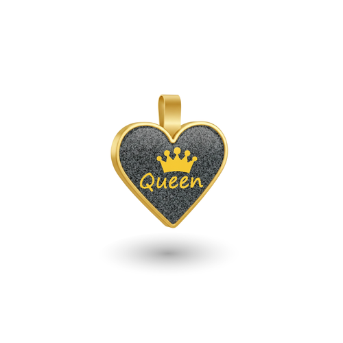 Small Heart Queen Crown Pet Tag SKU: 307 (Sold in Pack of 5)