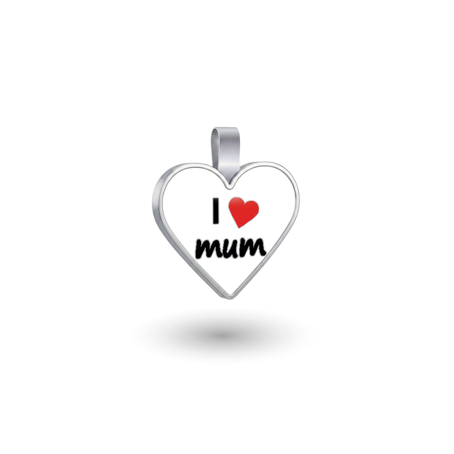 Small Heart I Love Mum Pet Tag SKU: 367 (Sold in Pack of 5)