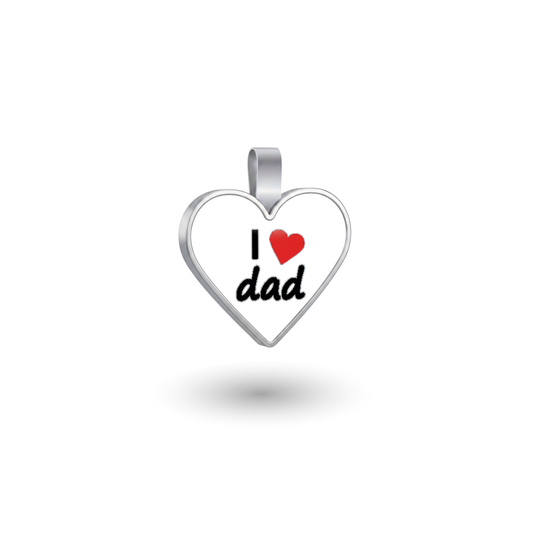Small Heart I Love Dad Pet Tag SKU: 377 (Sold in Pack of 5)