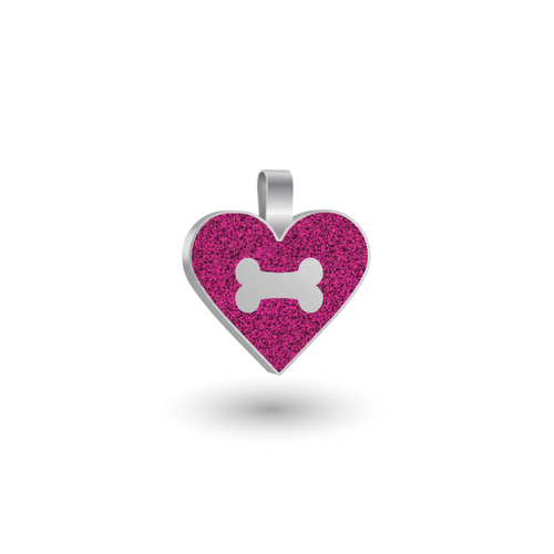 Small Heart Purple Pet Tag SKU: 267 (Sold in Pack of 5)