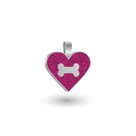 Small Heart Purple Pet Tag SKU: 267 (Sold in Pack of 5)