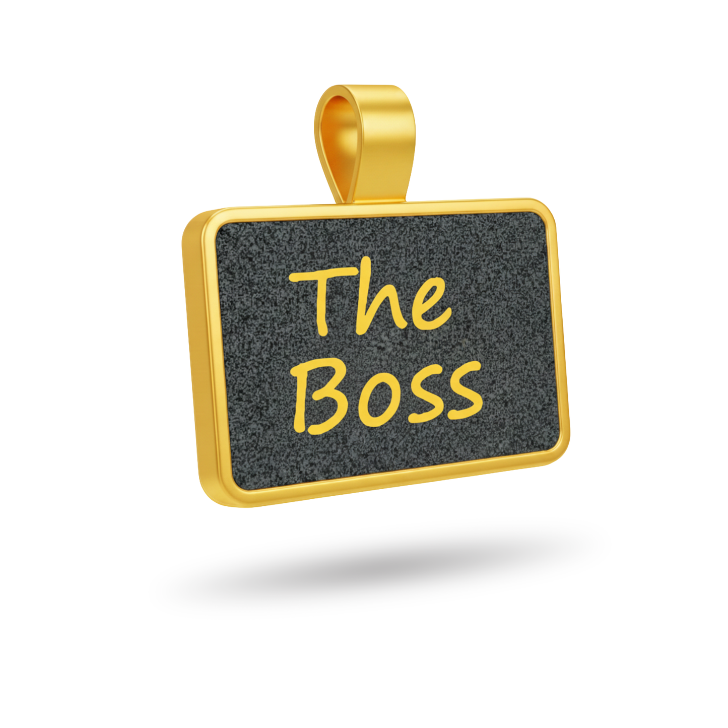 Large Rectangle King The Boss Pet Tag SKU: 280 (Sold in Pack of 5)