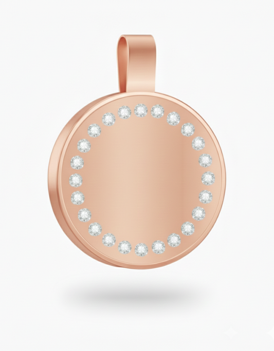 Large Circle Rose Gold Pet Tag SKU: 141 (Sold in Pack of 5)