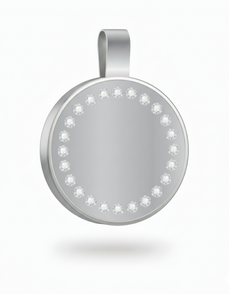 Large Circle Silver Pet Tag SKU: 151 (Sold in Pack of 5)