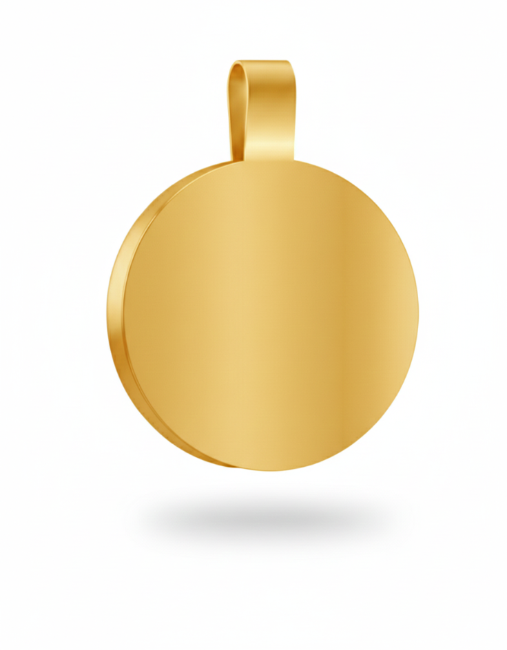 Large Circle Gold Pet Tag- SKU: 111 (Sold in Pack of 5)