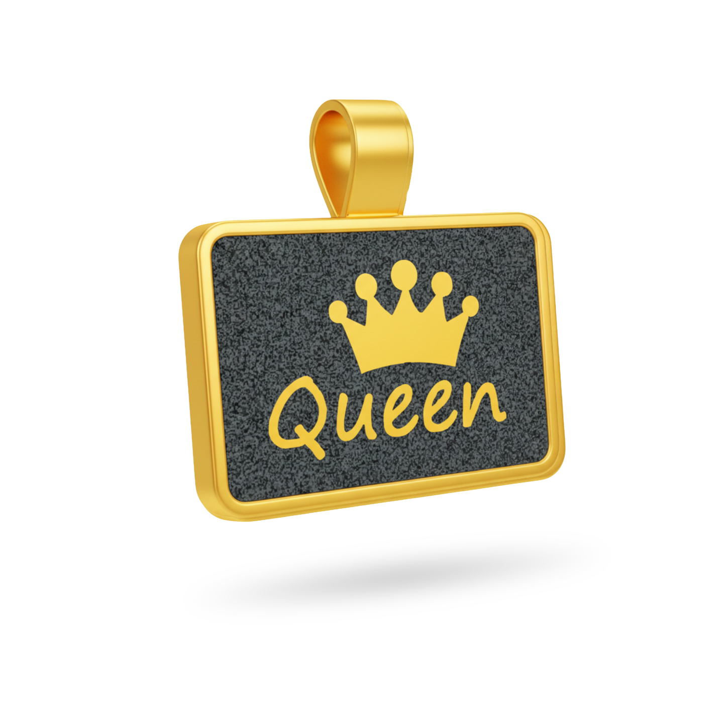 Large Rectangle Gold Queen Pet Tag SKU: 300 (Sold in Pack of 5)