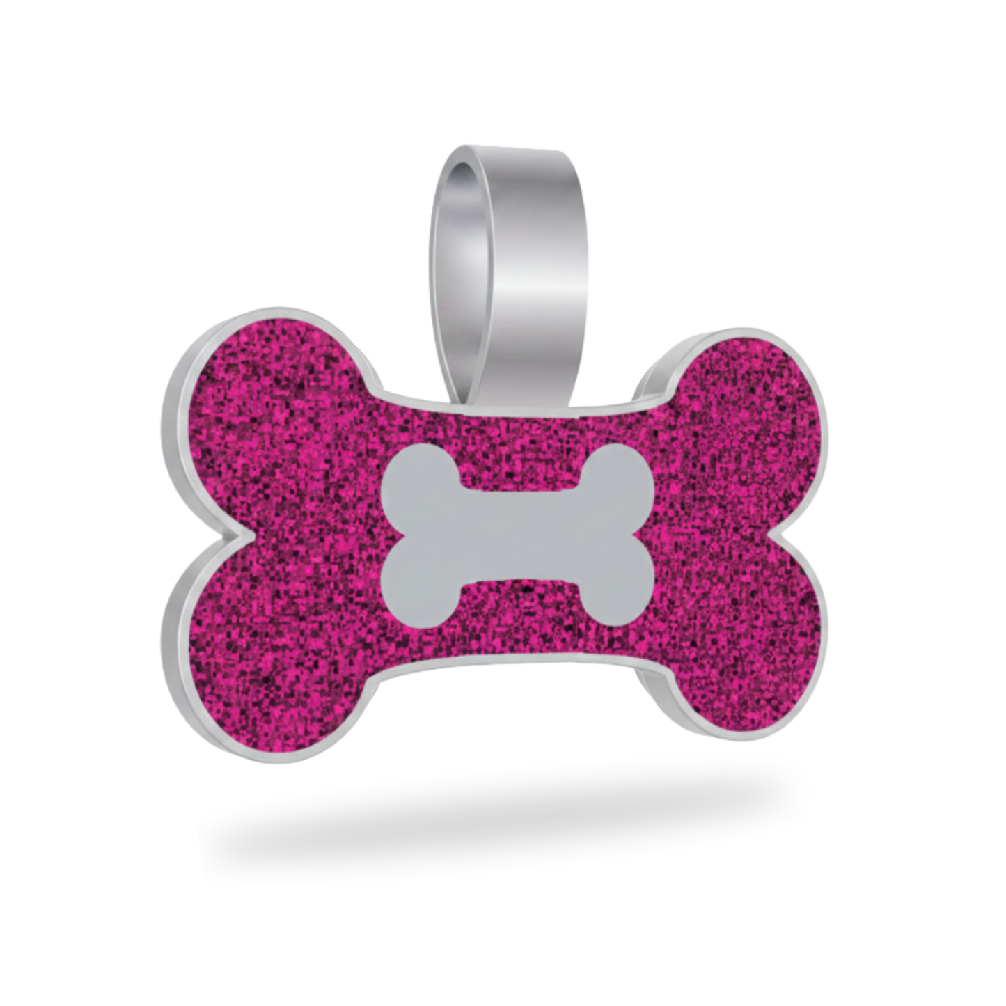 Large Bone Pink Paw Pet Tag SKU: 274 (Sold in Pack of 5)