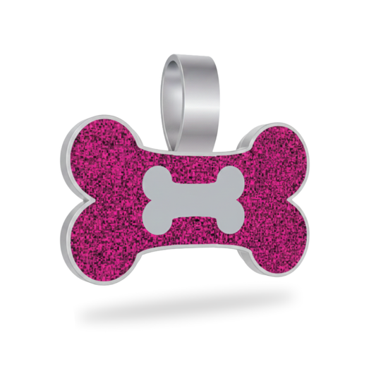 Large Bone Pink Paw Pet Tag SKU: 274 (Sold in Pack of 5)